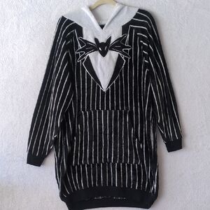 Disney Nightmare Before Christmas Jack Skellington‎ Fuzzy Hoodie Size M